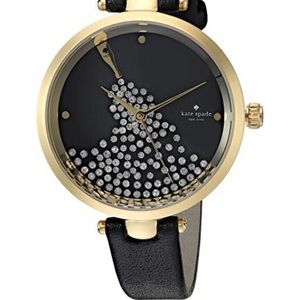 🖤Kate Spade ♠️Champagne Black Leather Watch